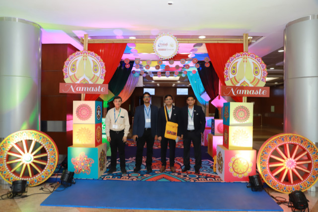 Image of delegates with locally handcrafted delegate bags